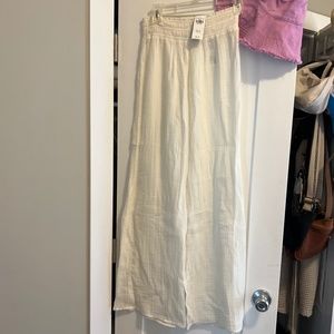 White Gauzy Beach Pant Coverup